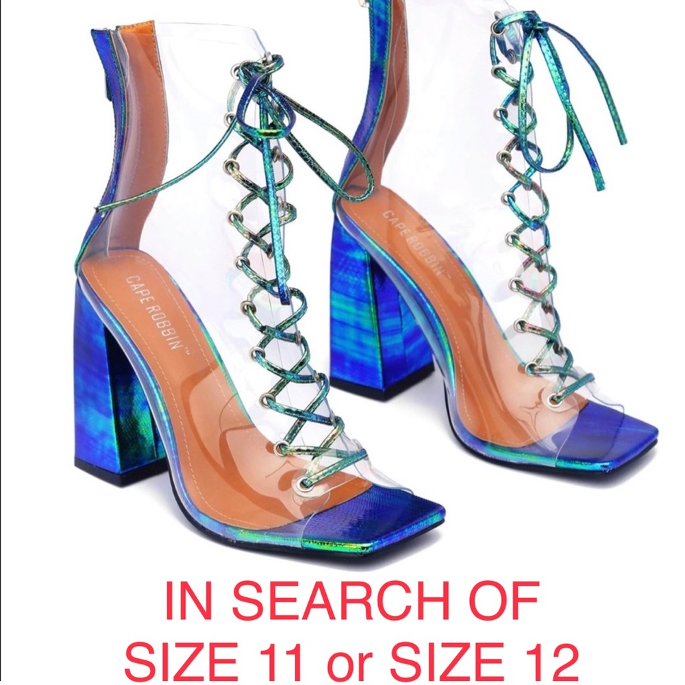 NFS! ISO In Search Of ONLY! FSJ Vodka Mermaid heels booties size 11 or 12